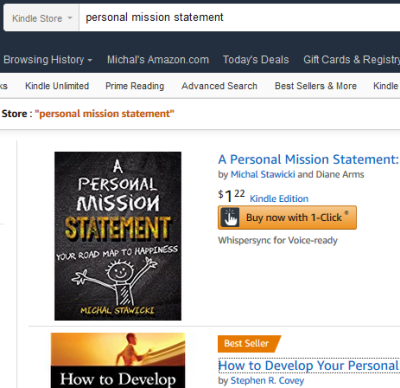 My book at #1 for a keyword